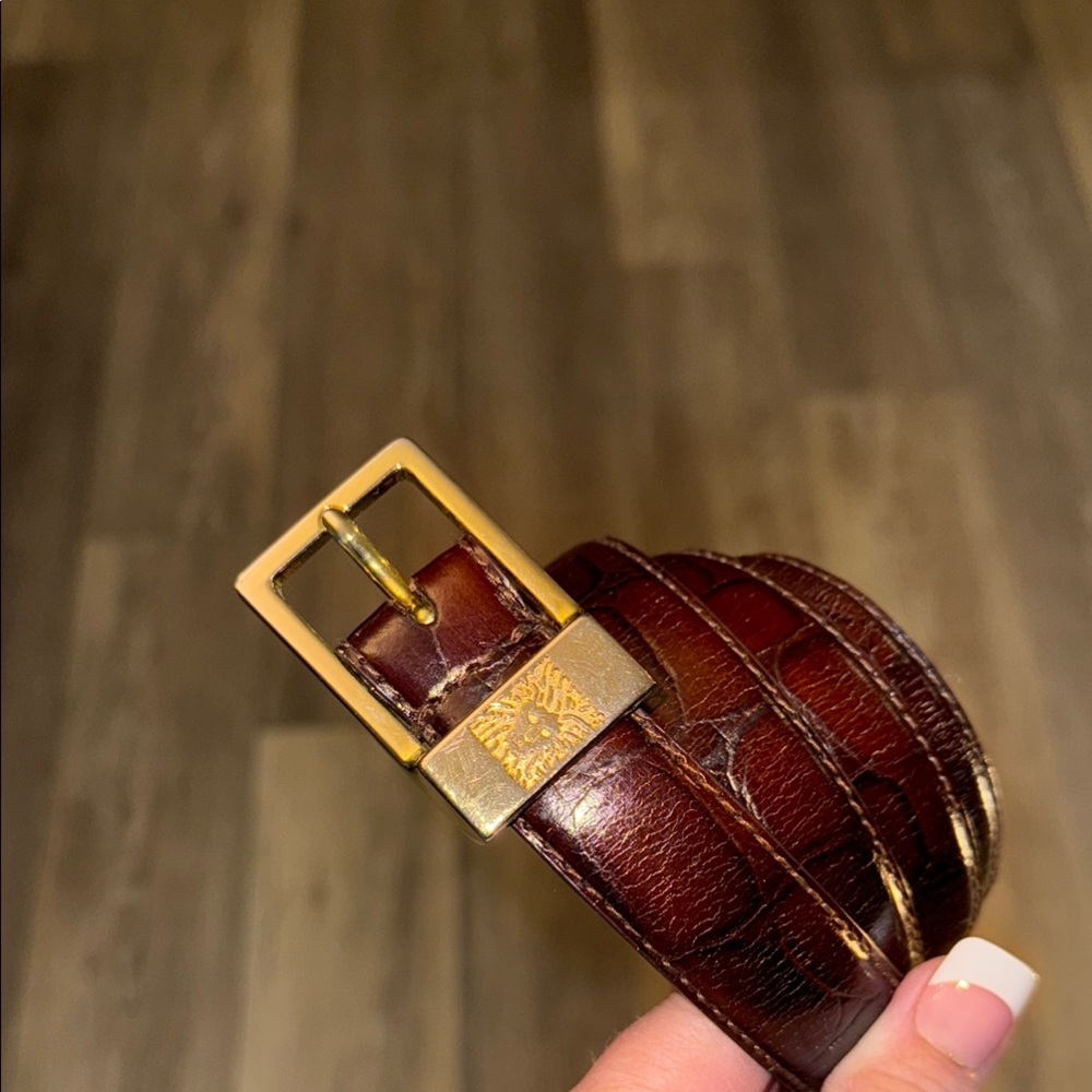 Anne Klein Brown Faux Animal’s Hide Leather Belt